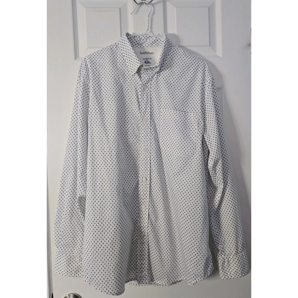 Saddlebred Mens Travelers Long Sleeve Shirt Size Classic Fit Size Medium...